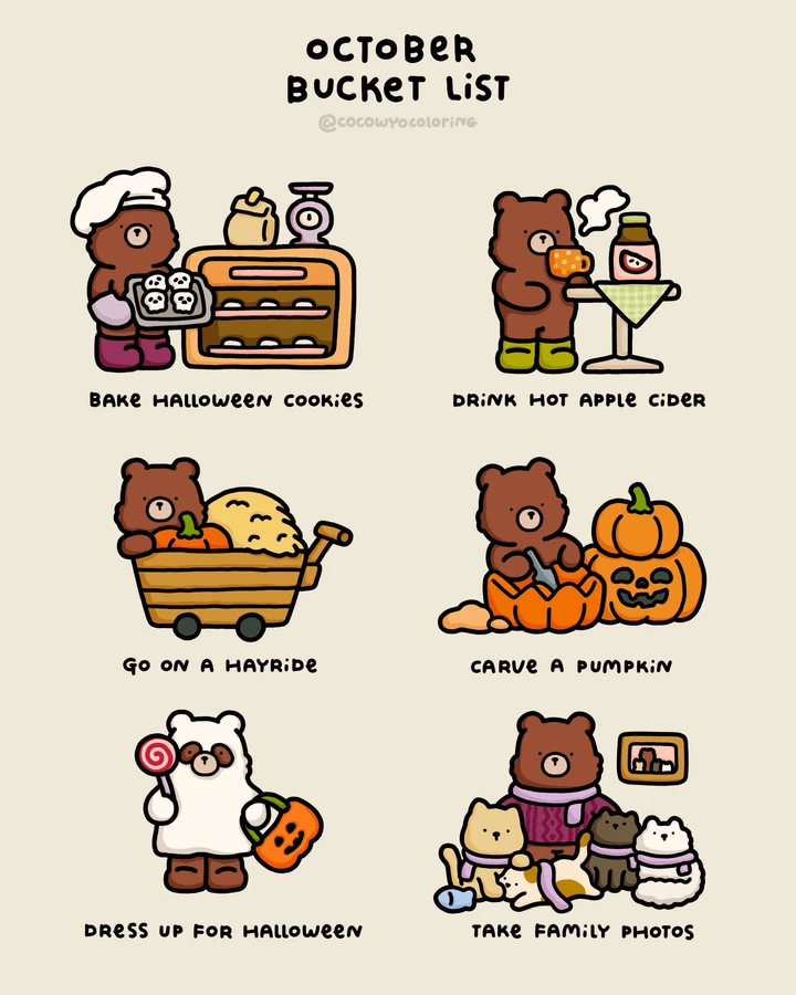 Un coloriage gratuit sur les envies d’octobre